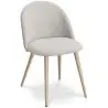 Buy Dining Chair - Upholstered in Fabric - Scandinavian Style -Bennett  Cream 59261 with a guarantee