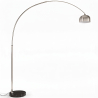 Buy Arched Metal Floor Lamp with Round Marble Base – Arc Black 13693 - prices