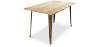 Buy Bistrot Metalix Industrial Dining Table - 140 cm - Light Wood Metallic bronze 59876 at MyFaktory
