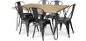 Buy Hairpin 150x90 Dining Table + X6 Bistrot Metalix Chair Black 59922 - in the EU