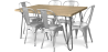 Buy Hairpin 150x90 Dining Table + X6 Bistrot Metalix Chair Silver 59922 - prices