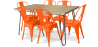 Buy Hairpin 150x90 Dining Table + X6 Bistrot Metalix Chair Orange 59922 at MyFaktory