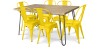 Buy Hairpin 150x90 Dining Table + X6 Bistrot Metalix Chair Yellow 59922 in the Europe