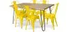 Buy Hairpin 150x90 Dining Table + X6 Bistrot Metalix Chair Yellow 59922 in the Europe