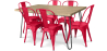 Buy Hairpin 150x90 Dining Table + X6 Bistrot Metalix Chair Red 59922 home delivery