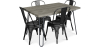Buy Grey Hairpin 120x90 Dining Table + X4 Bistrot Metalix Chair Black 59923 - in the EU