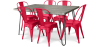 Buy Grey Hairpin 150x90 Dining Table + X6 Bistrot Metalix Chair Red 59924 in the Europe