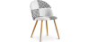 Buy Dining Chair - Upholstered in Black and White Patchwork - Bennett White / Black 59937 - in the EU