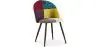 Buy Dining Chair Accent Patchwork Upholstered Scandi Retro Design Dark Wooden Legs - Bennett Jay Multicolour 59940 - in the EU