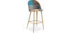 Buy Patchwork Upholstered Stool - Scandinavian Style - Bennett  Multicolour 59943 - in the EU