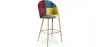 Buy Patchwork Upholstered Stool - Scandinavian Style - Bennett Multicolour 59945 - in the EU