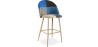 Buy Patchwork Upholstered Stool - Scandinavian Style - Bennett Multicolour 59946 - in the EU