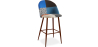 Buy Patchwork Upholstered Bar Stool Scandinavian Design with Dark Metal Legs - Bennett Piti Multicolour 59951 - in the EU