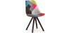 Buy Dining Chair Brielle Upholstered Scandi Design Dark Wooden Legs Premium - Patchwork Fiona Multicolour 59956 - in the EU