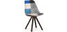 Buy Dining Chair Brielle Upholstered Scandi Design Dark Wooden Legs Premium - Patchwork Piti Multicolour 59958 - in the EU