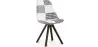 Buy Dining Chair Brielle Upholstered Scandi Design Dark Wooden Legs Premium - Patchwork Max White / Black 59959 - in the EU