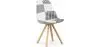 Buy Dining Chair Brielle Upholstered Scandi Design Wooden Legs Premium - Patchwork Max White / Black 59964 - in the EU