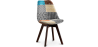 Buy Dining Chair Brielle Upholstered Scandi Design Dark Wooden Legs Premium New Edition - Patchwork Amy Multicolour 59965 - in the EU