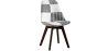 Buy Dining Chair Brielle Upholstered Scandi Design Dark Wooden Legs Premium New Edition - Patchwork Max White / Black 59969 - in the EU