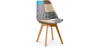 Buy Dining Chair Brielle Upholstered Scandi Design Wooden Legs Premium New Edition - Patchwork Amy Multicolour 59970 - in the EU