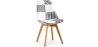 Buy Dining Chair Brielle Upholstered Scandi Design Wooden Legs Premium New Edition - Patchwork Max White / Black 59974 - in the EU