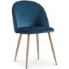 Buy Dining Chair - Velvet Upholstered - Scandinavian Style - Bennett Dark blue 59990 home delivery