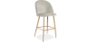 Buy Velvet Upholstered Stool - Scandinavian Design - Bennett Light grey 59992 - prices