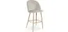 Buy Velvet Upholstered Stool - Scandinavian Design - Bennett Light grey 59992 - prices