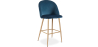 Buy Velvet Upholstered Stool - Scandinavian Design - Bennett Dark blue 59992 home delivery