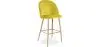 Buy Velvet Upholstered Stool - Scandinavian Design - Bennett Yellow 59992 - in the EU