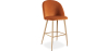 Buy Velvet Upholstered Stool - Scandinavian Design - Bennett Reddish orange 59992 with a guarantee