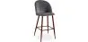 Buy Velvet Upholstered Stool - Scandinavian Design - Bennett Dark grey 59993 in the Europe