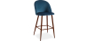 Buy Velvet Upholstered Stool - Scandinavian Design - Bennett Dark blue 59993 with a guarantee