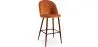 Buy Velvet Upholstered Stool - Scandinavian Design - Bennett Reddish orange 59993 - prices