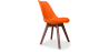 Buy Brielle Scandinavian design Premium Chair with cushion - Dark Legs Orange 59953 in the Europe
