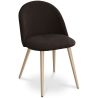 Buy Dining Chair - Upholstered in Fabric - Scandinavian Style -Bennett  Dark Brown 59261 with a guarantee