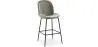 Buy Bar Stool Accent Velvet Upholstered Retro Design 73cm - Elias Taupe 59997 - prices