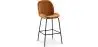 Buy Bar Stool Accent Velvet Upholstered Retro Design 73cm - Elias Brick 59997 home delivery