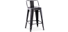 Buy Bistrot Metalix bar stool with small backrest - 60cm Industriel 58409 home delivery