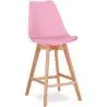 Buy Premium Brielle Scandinavian design bar stool with cushion - Wood Pastel pink 59278 - in the EU