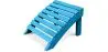 Buy Garden Chair Footrest Adirondack Wood Outdoor Furniture - Anela Turquoise 60006 at MyFaktory