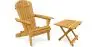 Buy Garden Chair + Table Adirondack Wood Outdoor Furniture Set - Anela Natural wood 60008 - in the EU