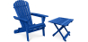 Buy Garden Chair + Table Adirondack Wood Outdoor Furniture Set - Anela Blue 60008 at MyFaktory