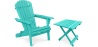 Buy Garden Chair + Table Adirondack Wood Outdoor Furniture Set - Anela Green 60008 home delivery
