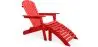 Buy Adirondack long Chair + Footrest Wood Outdoor Furniture Set - Anela Red 60009 - in the EU