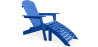 Buy Adirondack long Chair + Footrest Wood Outdoor Furniture Set - Anela Blue 60009 - prices