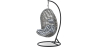 Buy Hanging Garden Chair Rattan Synthetic Design Boho Bali Egg Style - Etania Grey 60017 - in the EU