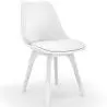 Buy Premium Brielle Scandinavian Design chair with cushion White 59277 - in the EU