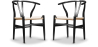 Buy X2 Dining Chair Scandinavian Design Wooden Cord Seat - Wish Black 60062 - in the EU