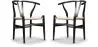 Buy X2 Dining Chair Scandinavian Design Wooden Cord Seat - Wish Black 60062 - in the EU